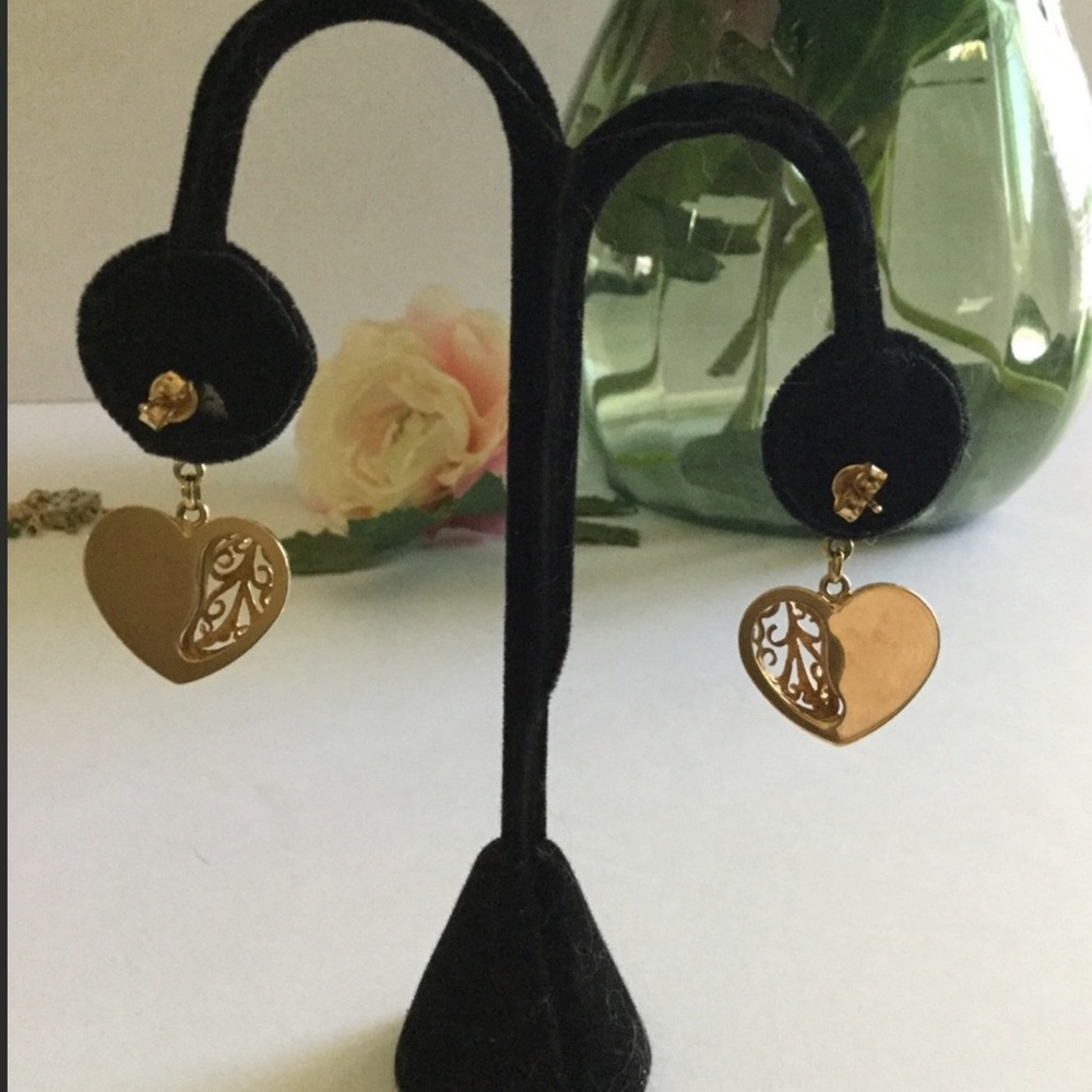 HOST PICK! 14k Heart Earrings - Picture 2 of 4